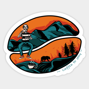 Forest Coffee Sticker